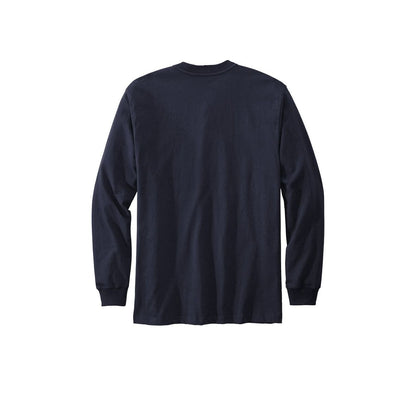 Carhartt Long Sleeve Henley T-Shirt — Navy (Back)