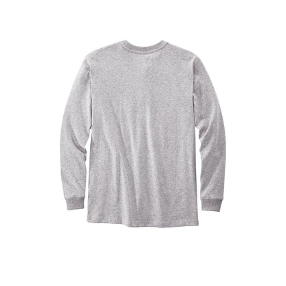 Carhartt Long Sleeve Henley T-Shirt — Heather Grey (Back)