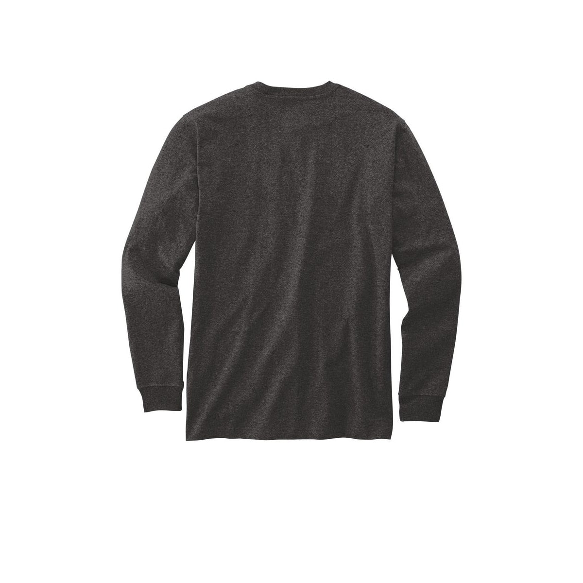 Carhartt Long Sleeve Henley T-Shirt — Carbon Heather (Back)