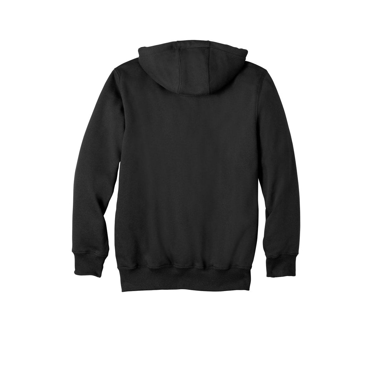 Carhartt Rain Defender Paxton Heavyweight Hooded Zip-Front Sweatshirt — Black (Back)