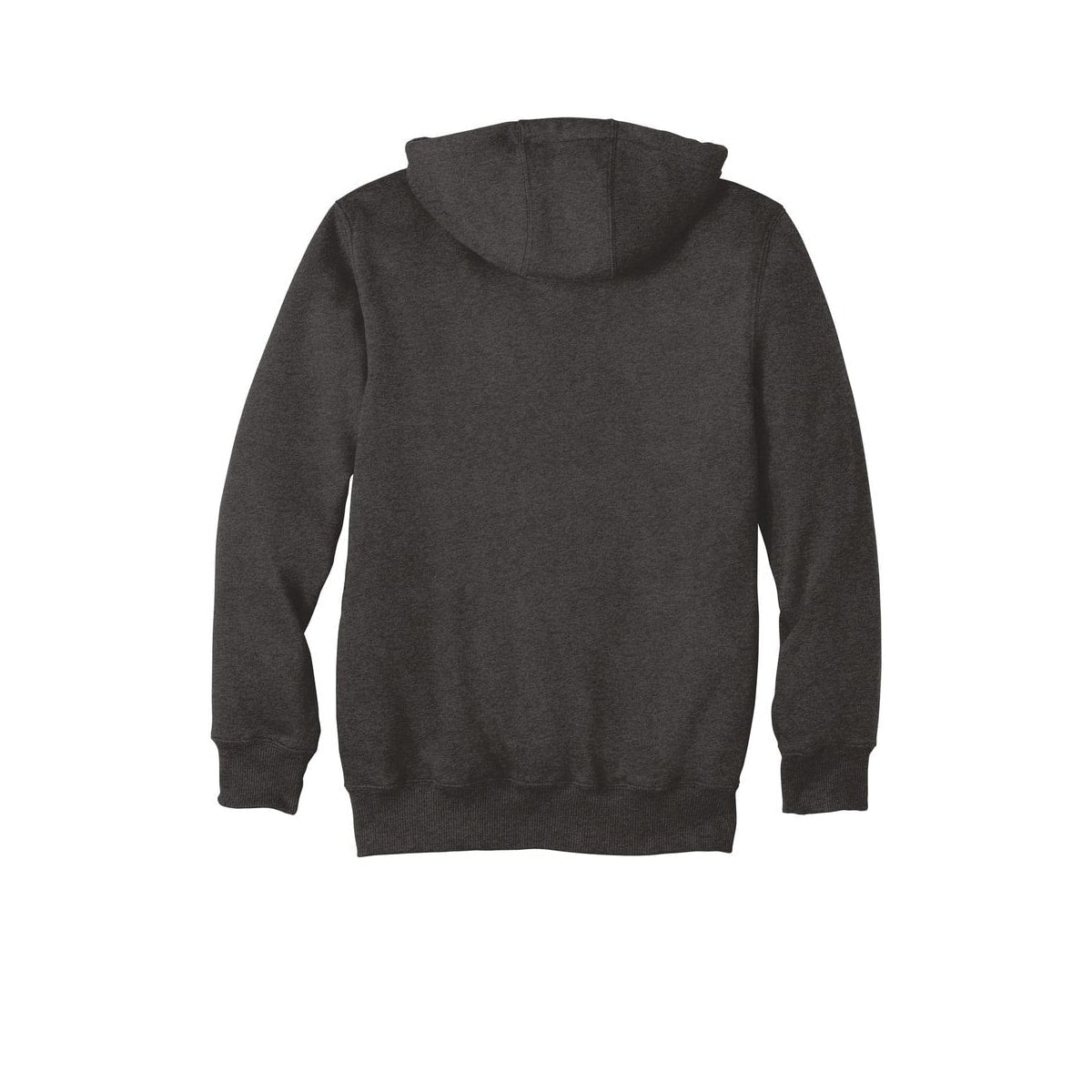Carhartt Rain Defender Paxton Heavyweight Hooded Zip-Front Sweatshirt — Carbon Heather (Back)