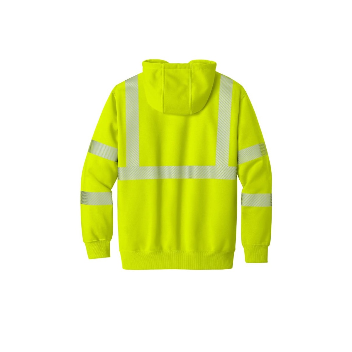 Carhartt ANSI 107 Class 3 Hooded Sweatshirt — Brite Lime (Back)