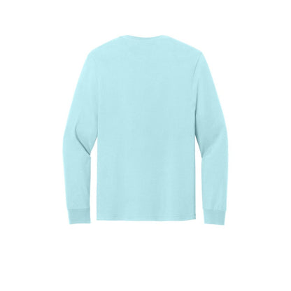 Jerzees Classics Unisex Cotton Long Sleeve T-Shirt — Breezy Blue (Back)