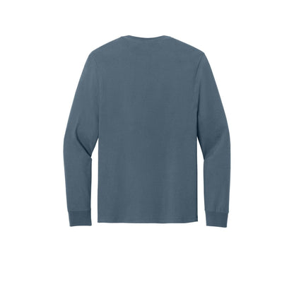 Jerzees Classics Unisex Cotton Long Sleeve T-Shirt — Denim (Back)