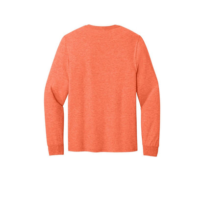 Jerzees Classics Unisex Cotton Long Sleeve T-Shirt — Retro Heather Coral (Back)