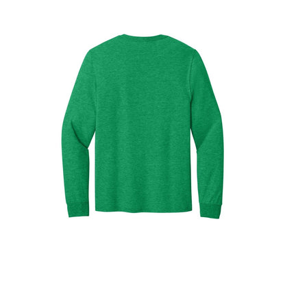 Jerzees Classics Unisex Cotton Long Sleeve T-Shirt — Retro Heather Green (Back)