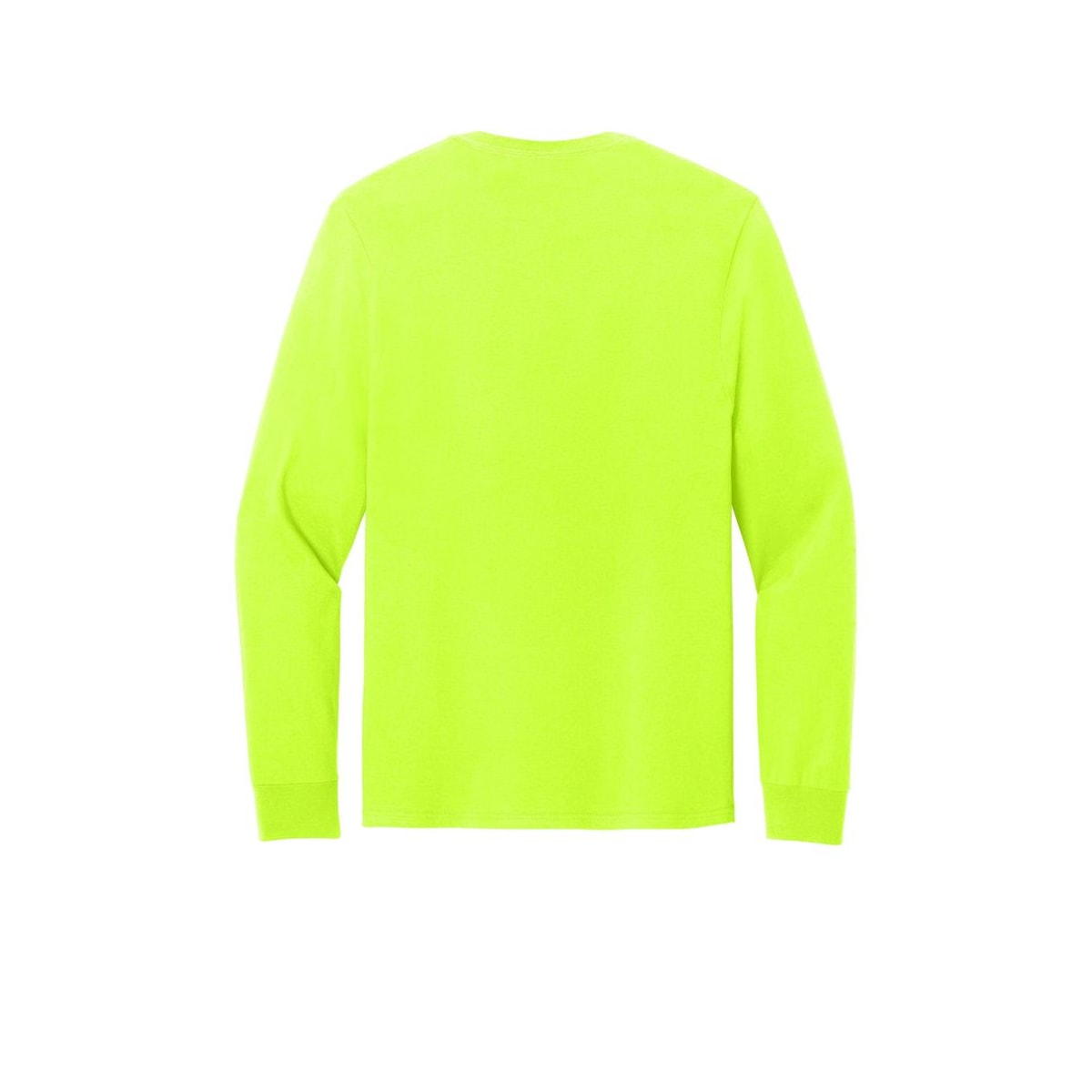 Jerzees Classics Unisex Cotton Long Sleeve T-Shirt — Safety Green (Back)
