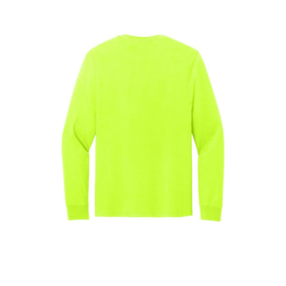 Jerzees Classics Unisex Cotton Long Sleeve T-Shirt — Safety Green (Back)