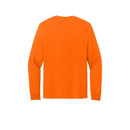 Jerzees Classics Unisex Cotton Long Sleeve T-Shirt — Safety Orange (Back)