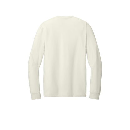 Jerzees Classics Unisex Cotton Long Sleeve T-Shirt — Sweet Cream Heather (Back)