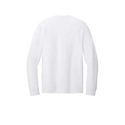 Jerzees Classics Unisex Cotton Long Sleeve T-Shirt — White (Back)