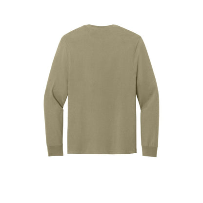 Jerzees Classics Unisex Cotton Long Sleeve T-Shirt — Khaki (Back)