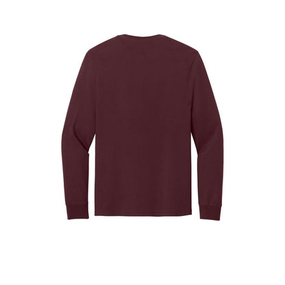 Jerzees Classics Unisex Cotton Long Sleeve T-Shirt — Maroon (Back)
