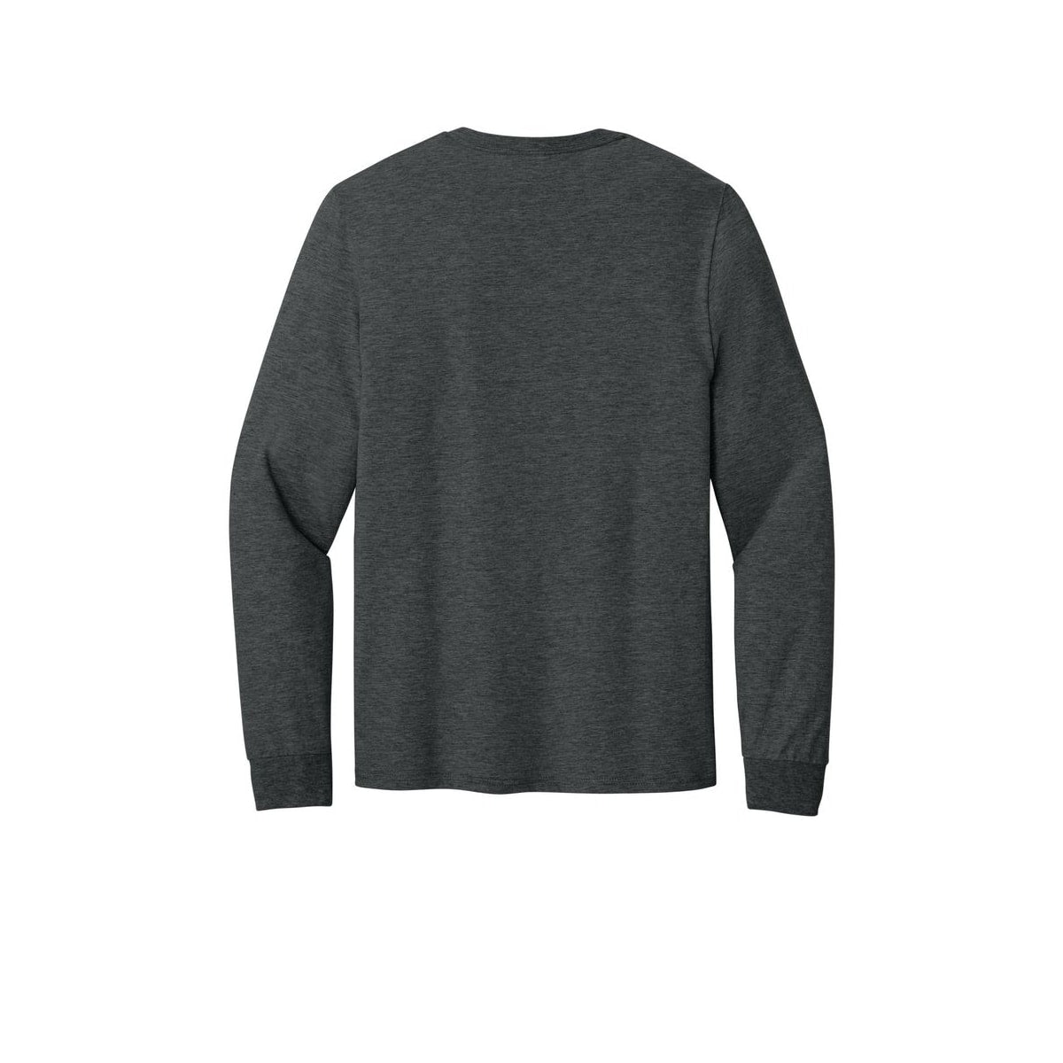 Jerzees Classics Unisex Cotton Long Sleeve T-Shirt — Black Heather (Back)