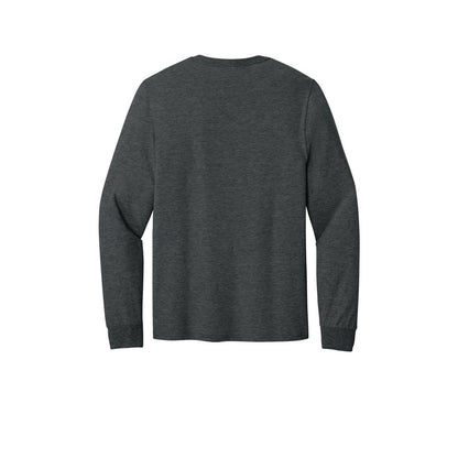 Jerzees Classics Unisex Cotton Long Sleeve T-Shirt — Black Heather (Back)