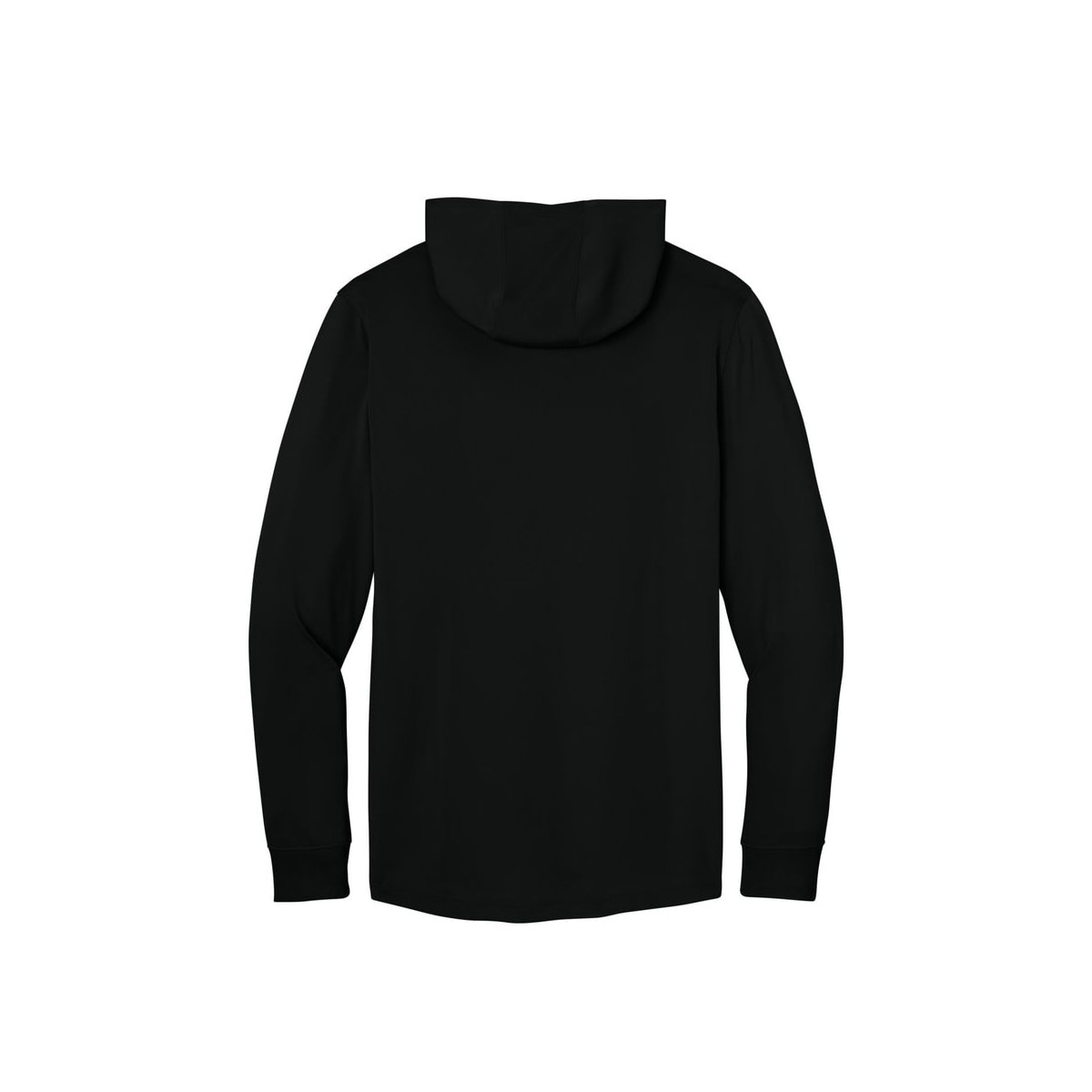 CornerStone Workwear Pro Long Sleeve Hooded Tee — Black (Back)
