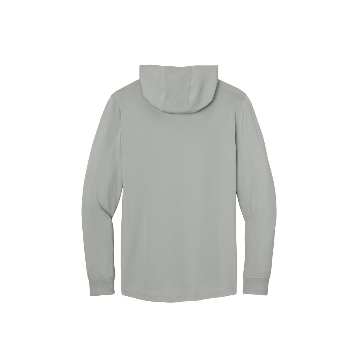 CornerStone Workwear Pro Long Sleeve Hooded Tee — Light Grey (Back)
