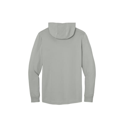 CornerStone Workwear Pro Long Sleeve Hooded Tee — Light Grey (Back)