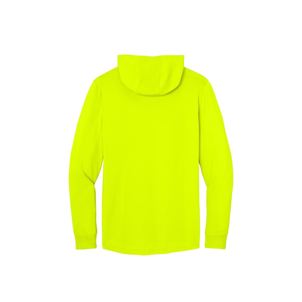 CornerStone Workwear Pro Long Sleeve Hooded Tee — Safety Yellow (Back)