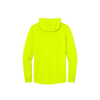 CornerStone Workwear Pro Long Sleeve Hooded Tee — Safety Yellow (Back)