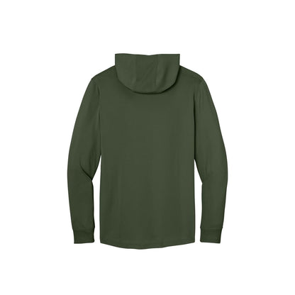 CornerStone Workwear Pro Long Sleeve Hooded Tee — Tactical Green (Back)