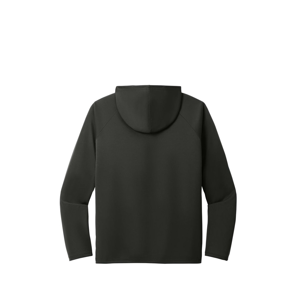Port & Co Performance Pullover Hooded Tee — Jet Black (Back)