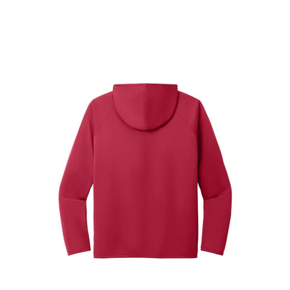 Port & Co Performance Pullover Hooded Tee — Red (Back)