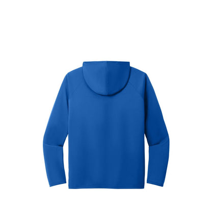 Port & Co Performance Pullover Hooded Tee — True Royal (Back)