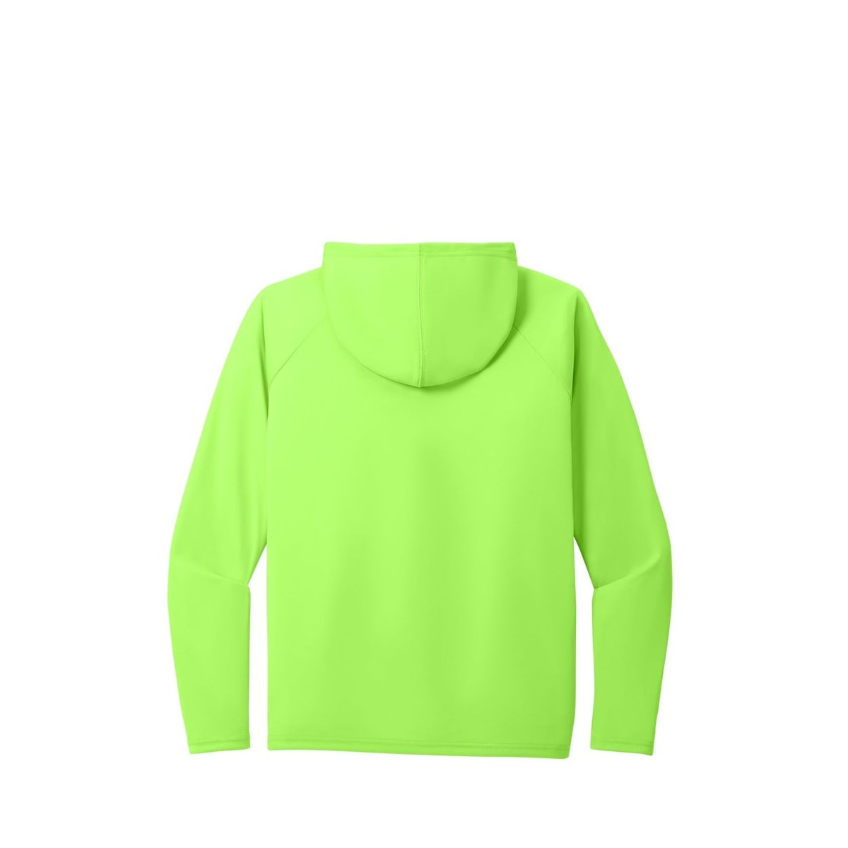 Port & Co Performance Pullover Hooded Tee — Neon Green (Back)