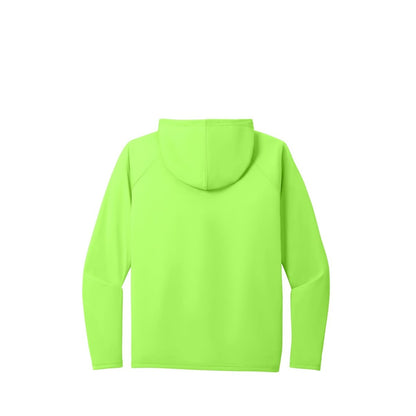 Port & Co Performance Pullover Hooded Tee — Neon Green (Back)