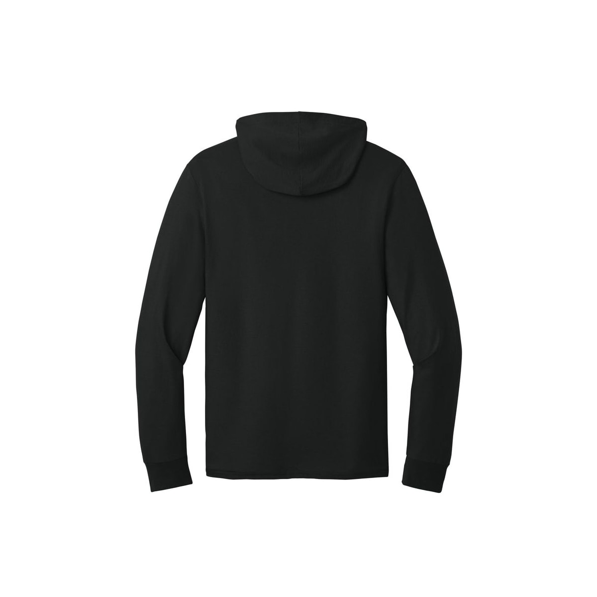 Jerzees Classics Unisex Cotton Long Sleeve Hooded T-Shirt — Black Ink (Back)