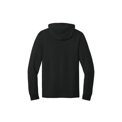 Jerzees Classics Unisex Cotton Long Sleeve Hooded T-Shirt — Black Ink (Back)