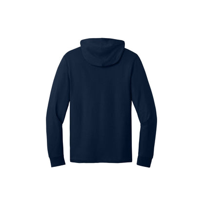 Jerzees Classics Unisex Cotton Long Sleeve Hooded T-Shirt — J. Navy (Back)