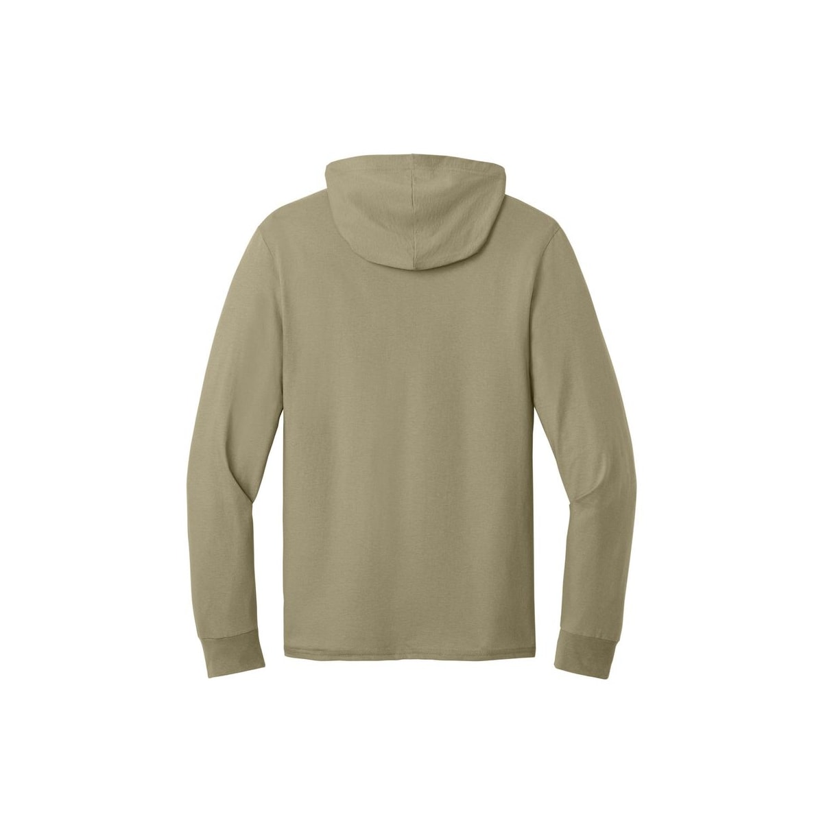 Jerzees Classics Unisex Cotton Long Sleeve Hooded T-Shirt — Khaki (Back)