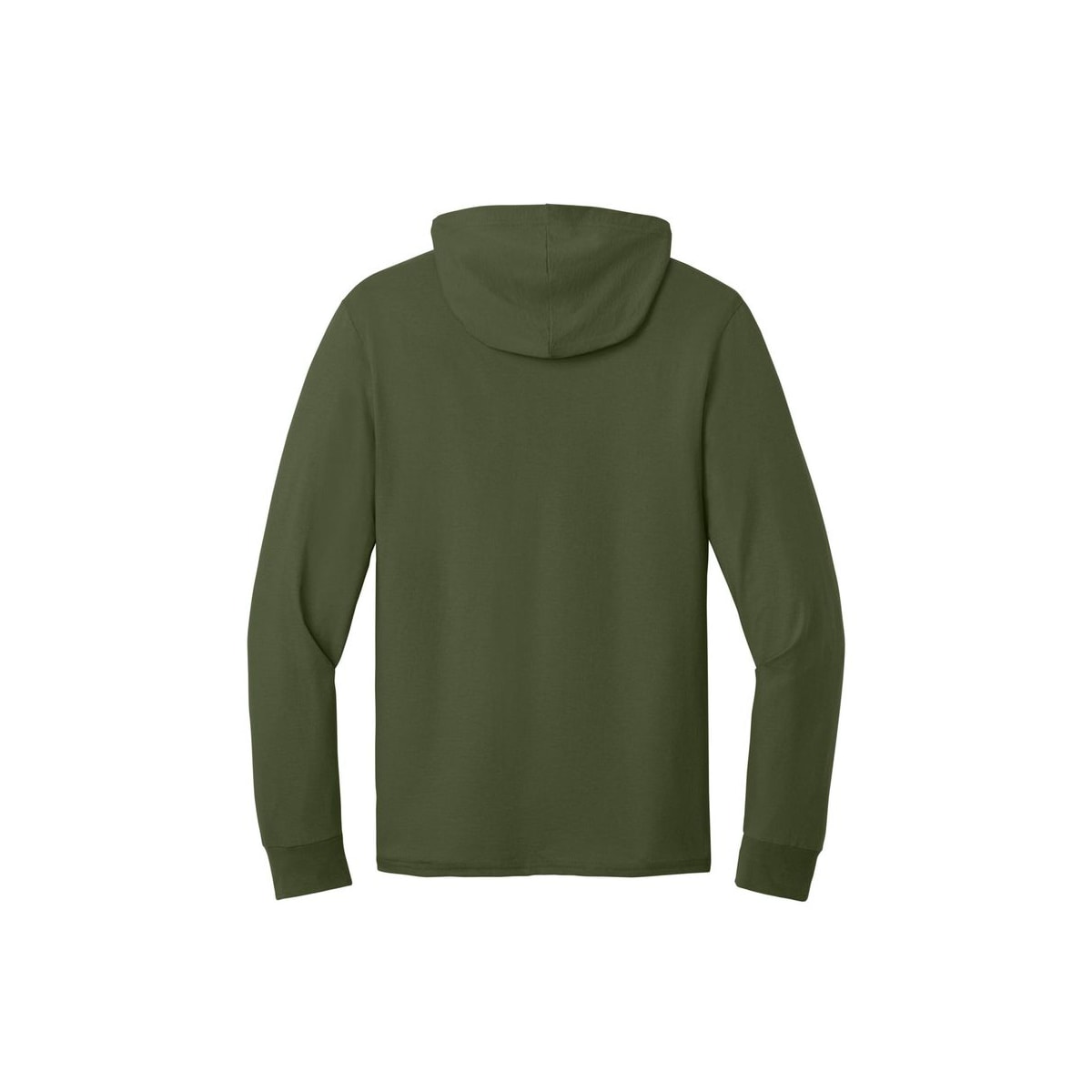 Jerzees Classics Unisex Cotton Long Sleeve Hooded T-Shirt — Military Green (Back)