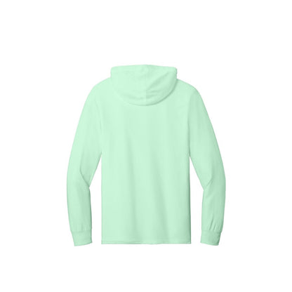 Jerzees Classics Unisex Cotton Long Sleeve Hooded T-Shirt — Mint To Be (Back)