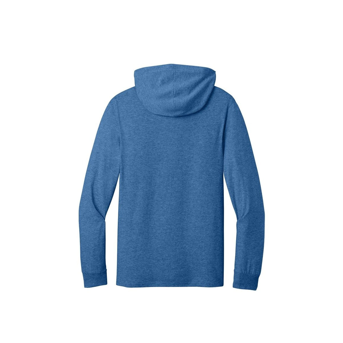 Jerzees Classics Unisex Cotton Long Sleeve Hooded T-Shirt — Retro Heather Royal (Back)