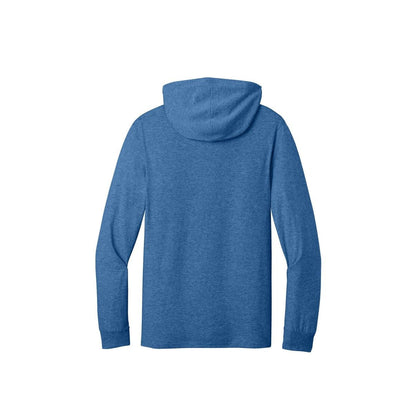 Jerzees Classics Unisex Cotton Long Sleeve Hooded T-Shirt — Retro Heather Royal (Back)