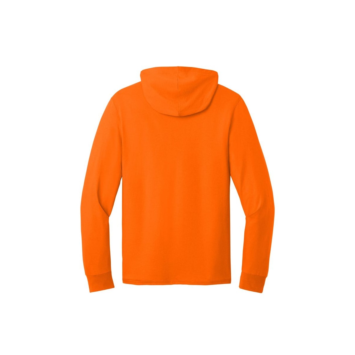 Jerzees Classics Unisex Cotton Long Sleeve Hooded T-Shirt — Safety Orange (Back)