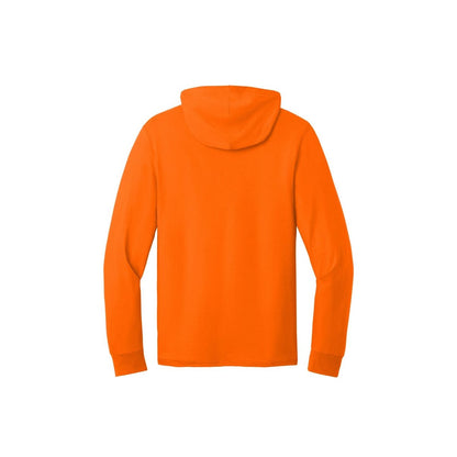Jerzees Classics Unisex Cotton Long Sleeve Hooded T-Shirt — Safety Orange (Back)