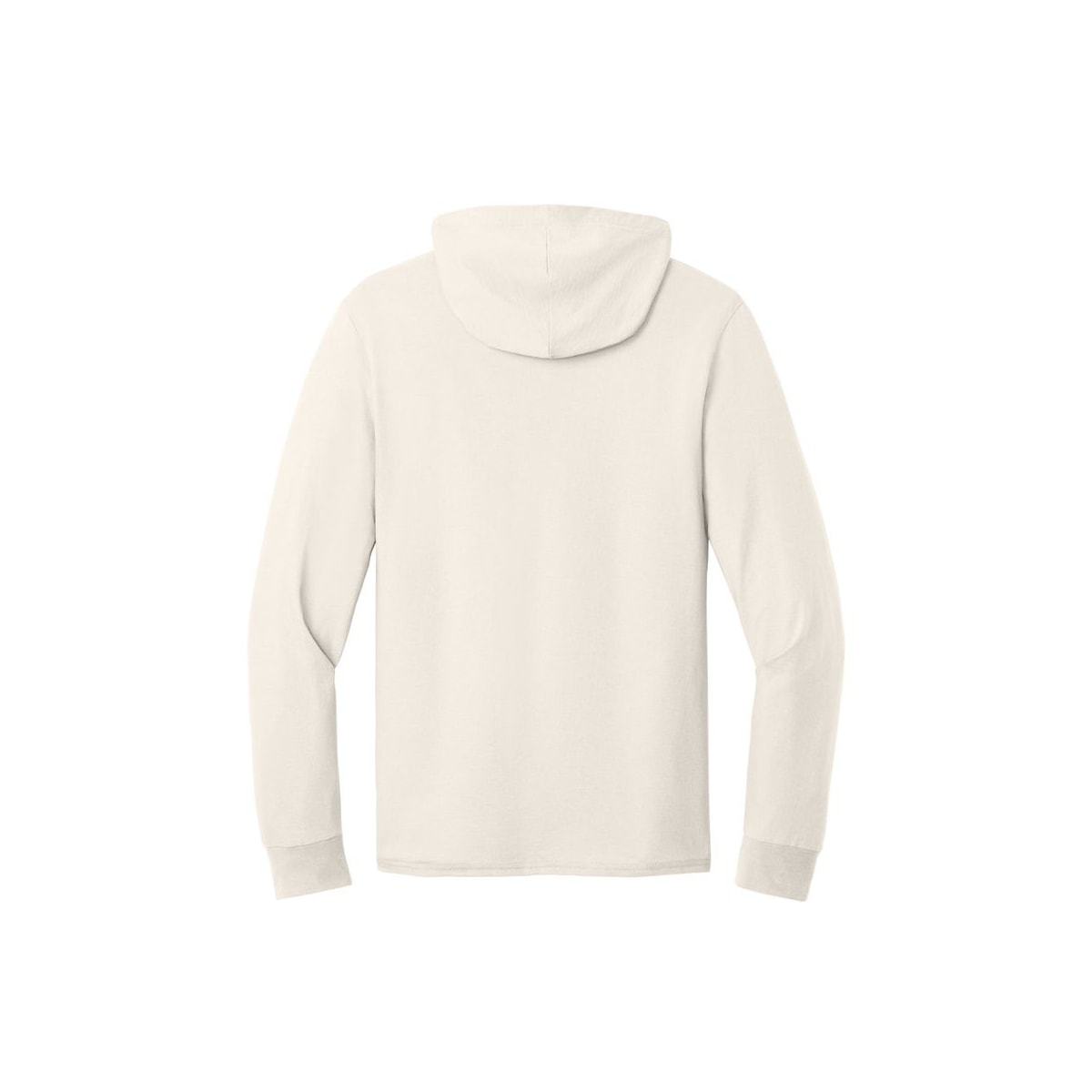 Jerzees Classics Unisex Cotton Long Sleeve Hooded T-Shirt — Sweet Cream Heather (Back)