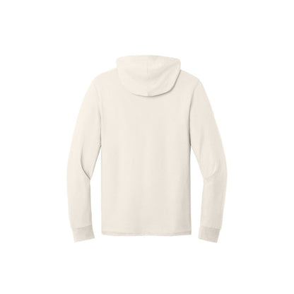 Jerzees Classics Unisex Cotton Long Sleeve Hooded T-Shirt — Sweet Cream Heather (Back)