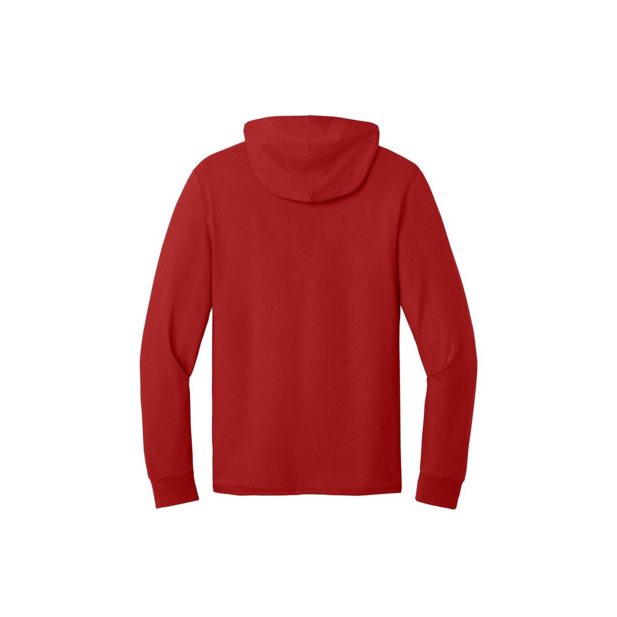 Jerzees Classics Unisex Cotton Long Sleeve Hooded T-Shirt — True Red (Back)