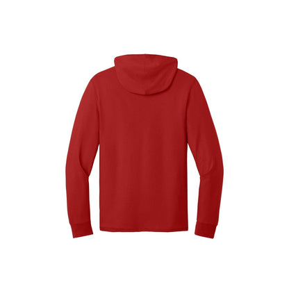 Jerzees Classics Unisex Cotton Long Sleeve Hooded T-Shirt — True Red (Back)