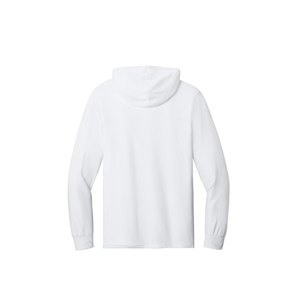 Jerzees Classics Unisex Cotton Long Sleeve Hooded T-Shirt — White (Back)