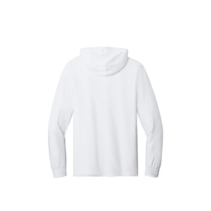 Jerzees Classics Unisex Cotton Long Sleeve Hooded T-Shirt — White (Back)
