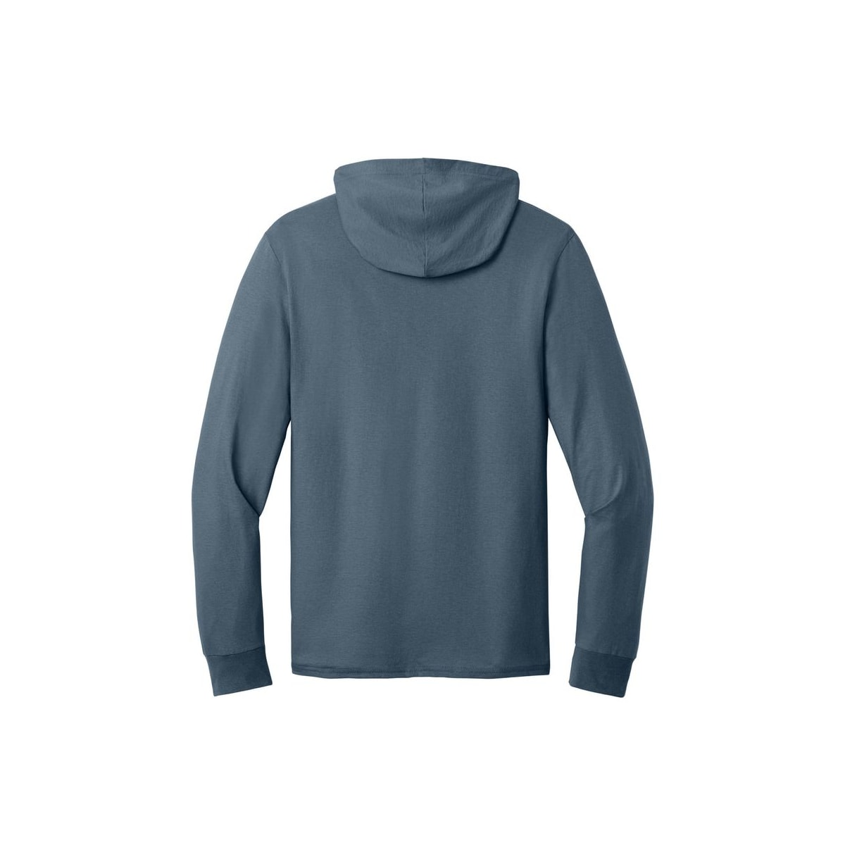 Jerzees Classics Unisex Cotton Long Sleeve Hooded T-Shirt — Denim (Back)