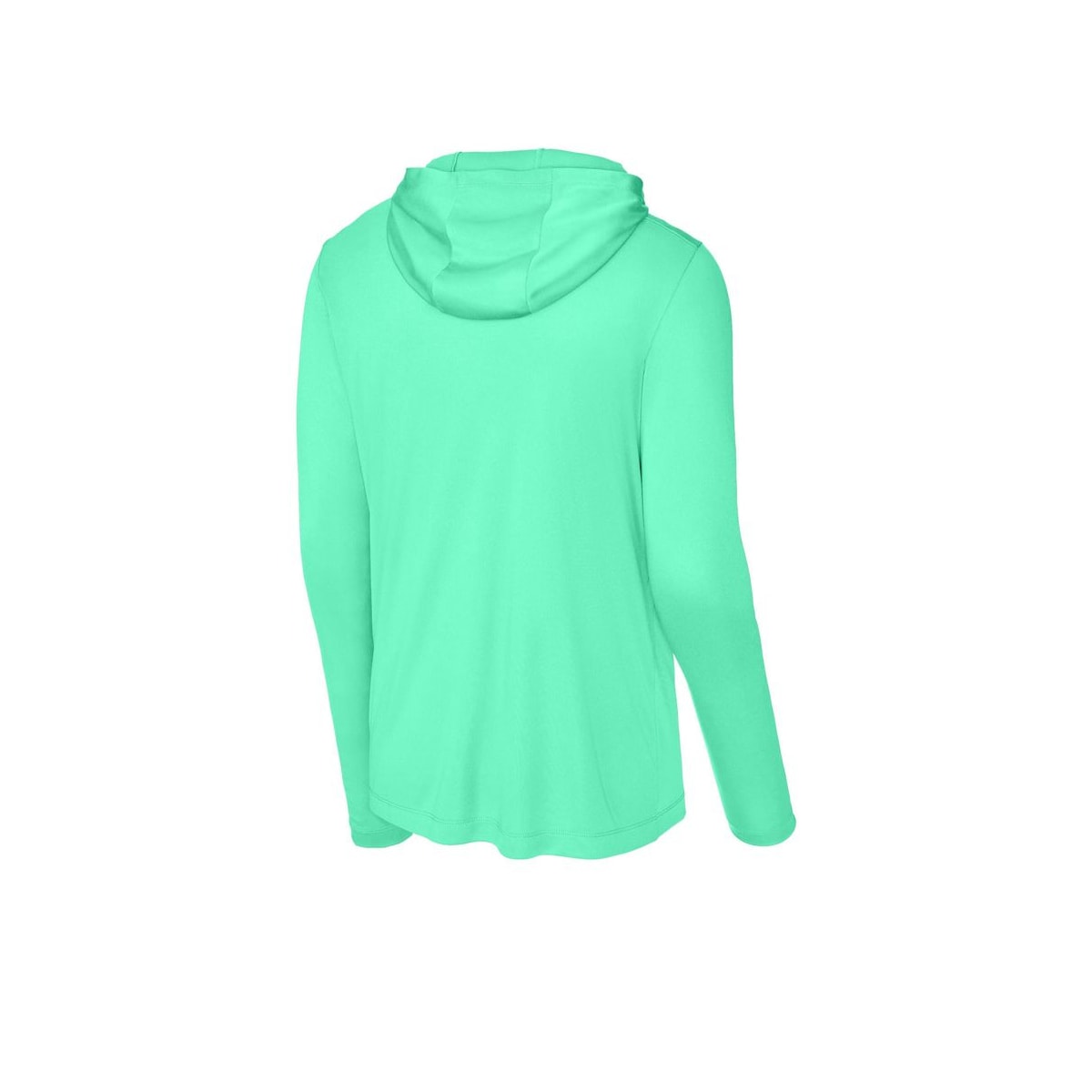 Sport-Tek Posi-UV Pro Long Sleeve Hoodie — Bright Seafoam (Back)