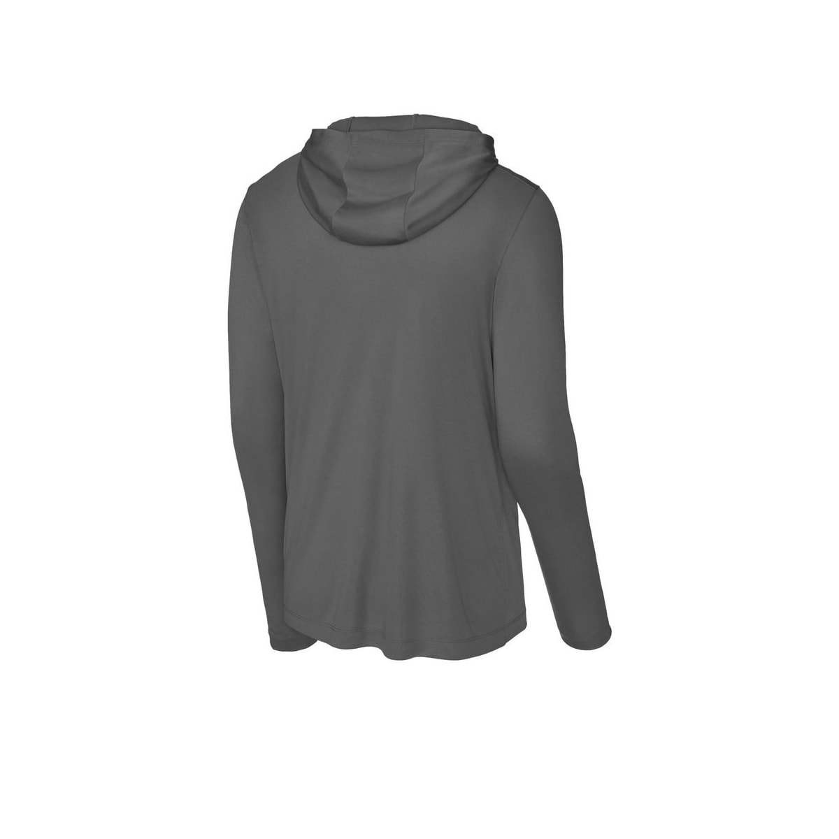 Sport-Tek Posi-UV Pro Long Sleeve Hoodie — Dark Smoke Grey (Back)