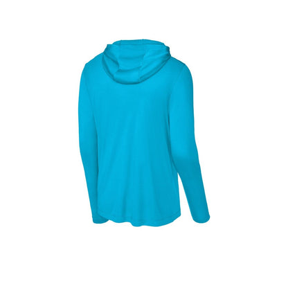 Sport-Tek Posi-UV Pro Long Sleeve Hoodie — Sapphire (Back)